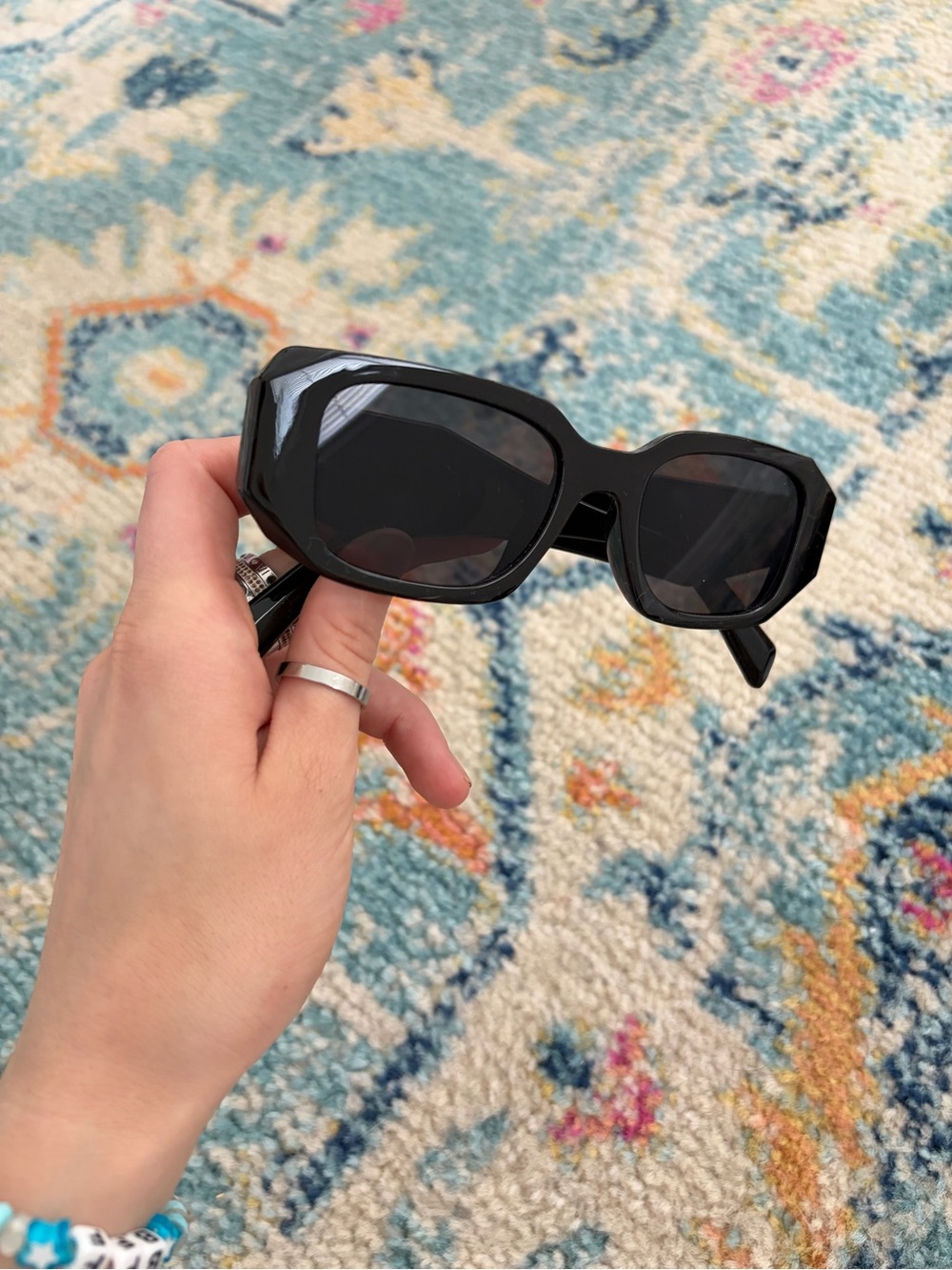 Prada Matte Black Rectangular Sunglasses - Picture 5 of 11